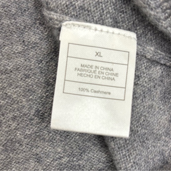 Quince Women XL 100% Cashmere Short Sleeve Sweater Crewneck Gray Quiet Luxury - Picture 10 of 11